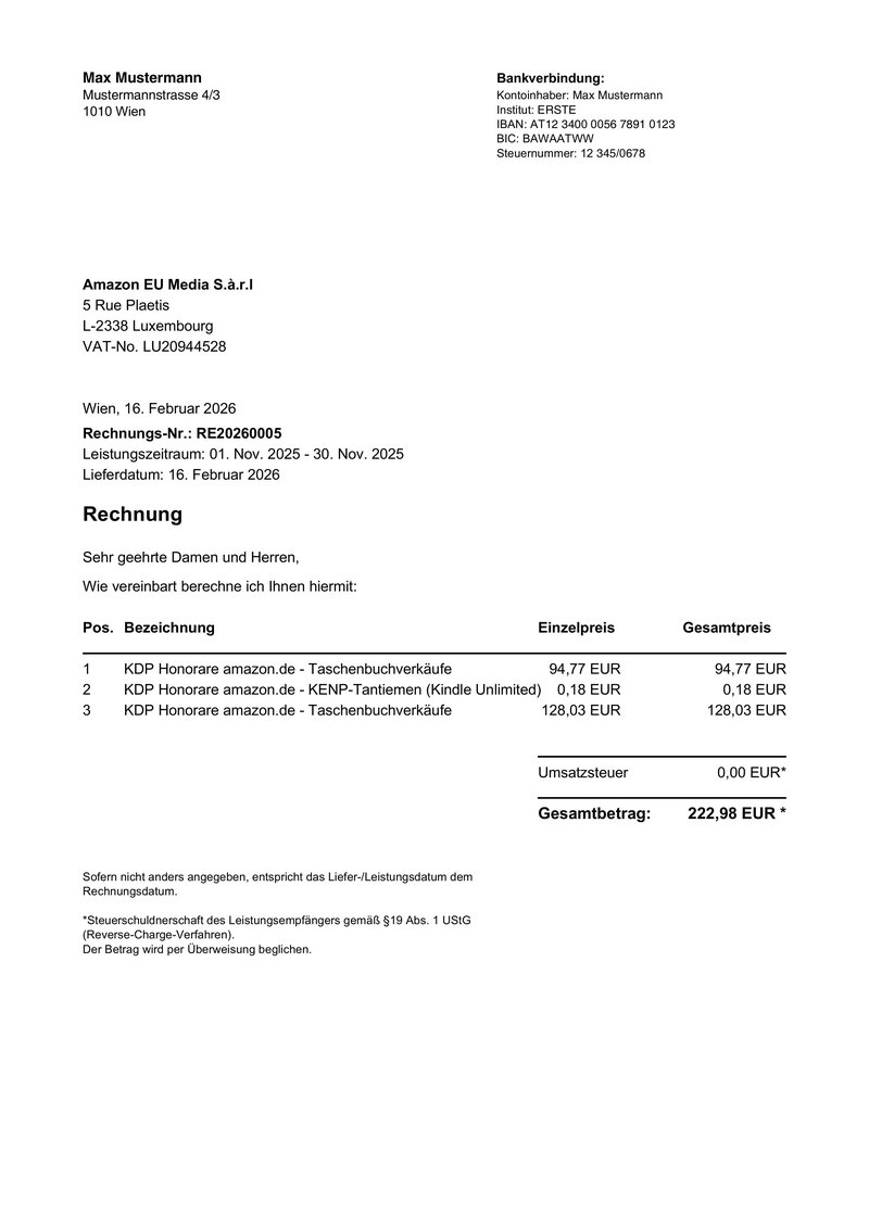 Fertige PDF-Rechnung